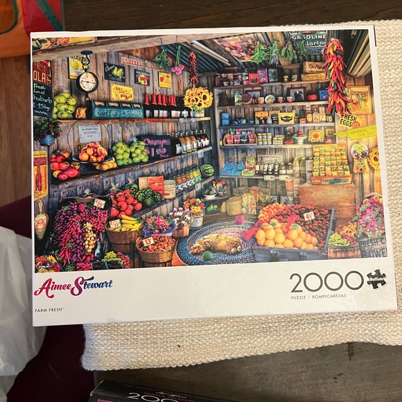 Buffalo David Bitton Other - Buffalo David Bitton Farm Market Puzzle – Multicolored Produce Illustration